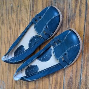 BOC blue leather loafers